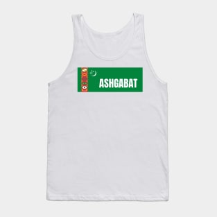 Ashgabat City in Turkmenistan Flag Tank Top